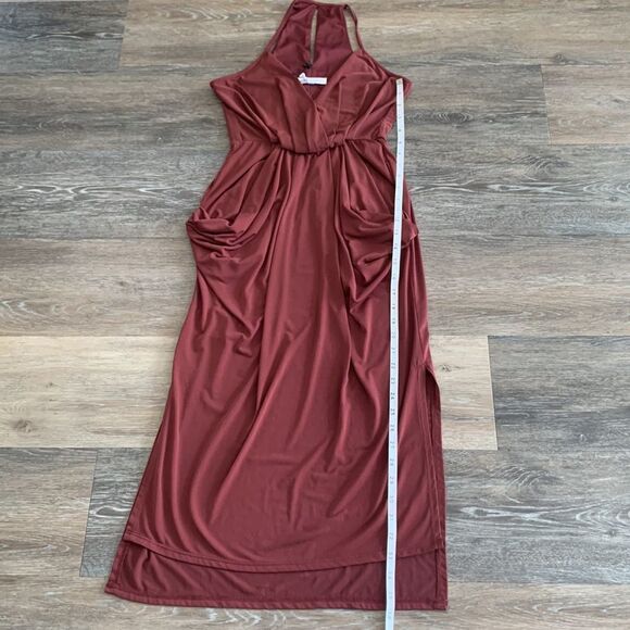 BCBGeneration draped midi dress halter top style sz xs NWOT - Picture 12 of 14